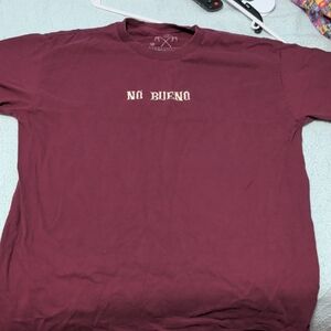 riot society Maroon "NO BUENO" Graphic Short Sleeve Tee